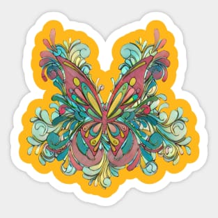 Artistic Butterfly Sticker